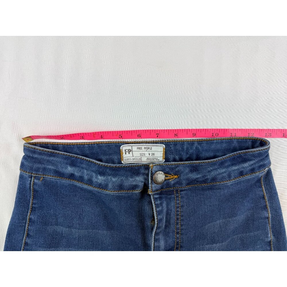 We The Free People Just Float On Flare Jeans Women's 26 Raw Hem High Rise - Picture 7 of 10